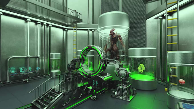3d modelling environment with blender