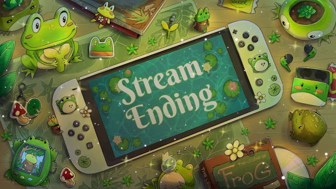 make loop animation for streamer brb, starting soon, offline