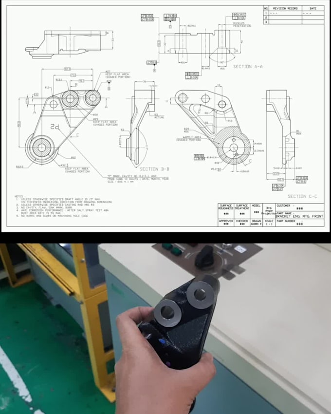 do 2d engineering technical cad drawing by sketch in autocad