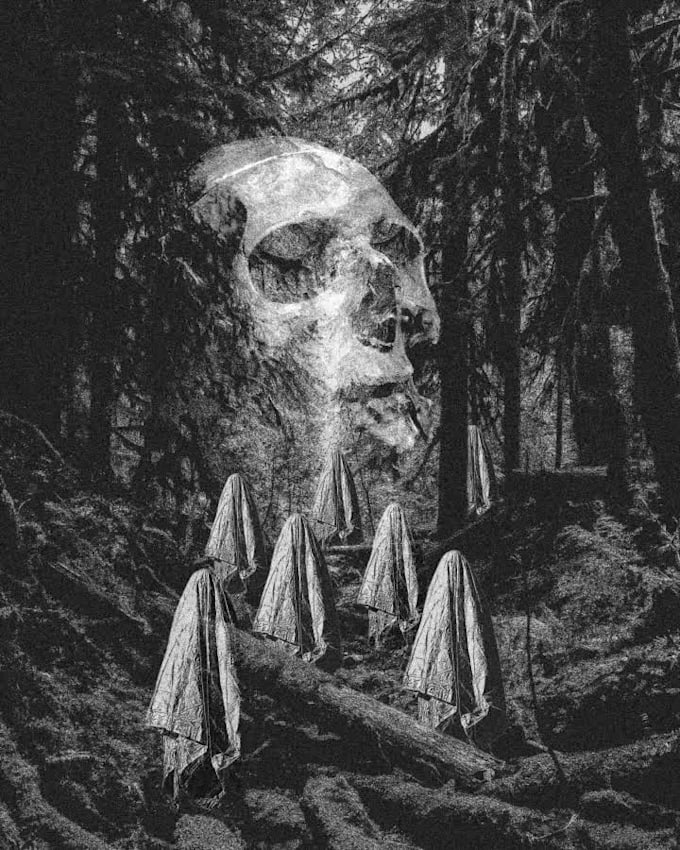 create dark collage art