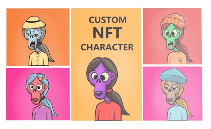 draw custom nft vector cartoon character for generator