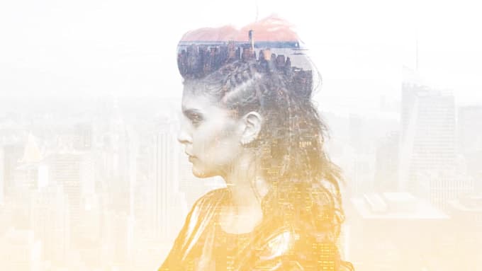 create a double exposure of your portrait