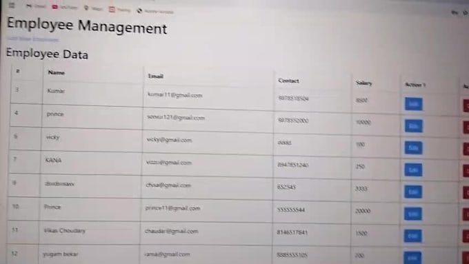 create a PHP employee management system with login and admin panel