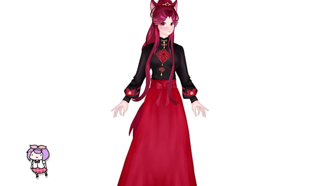 draw and rig a detailed anime vtuber live2d model