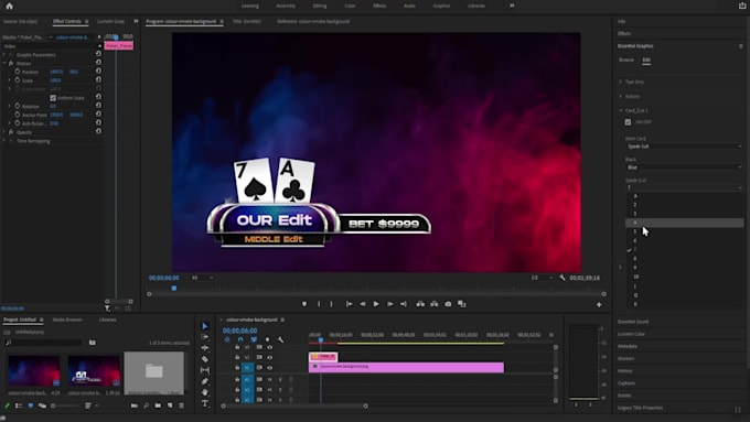 create lower third, title mogrt template for premiere pro