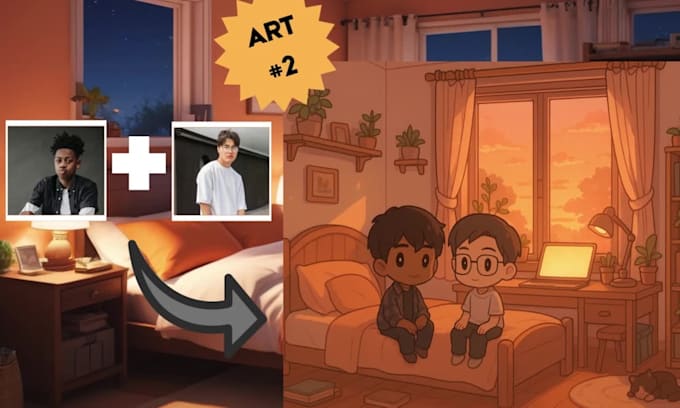 create a dreamcore aesthetic room scene with your portrait or custom elements
