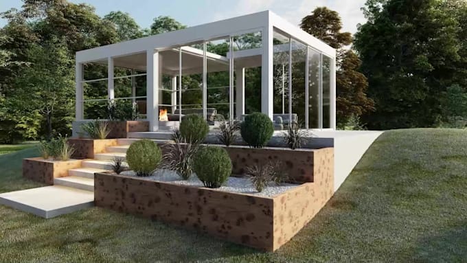 design and 3d render your tiny house,tree house or cabins