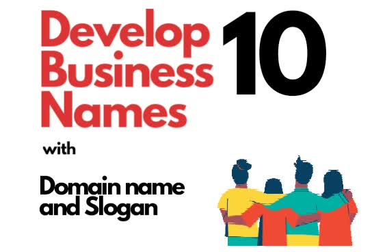 write 10 business names and domain verification