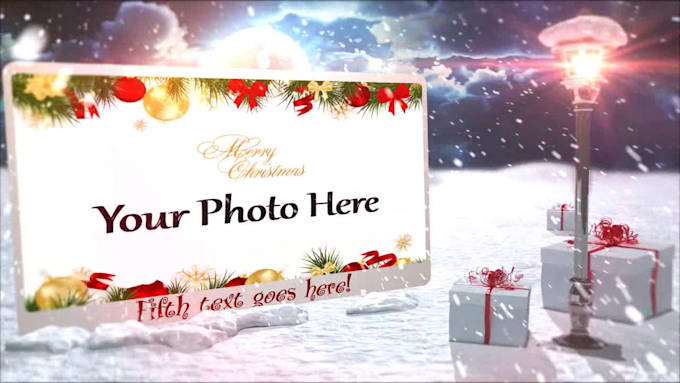 make happy christmas greeting video for you