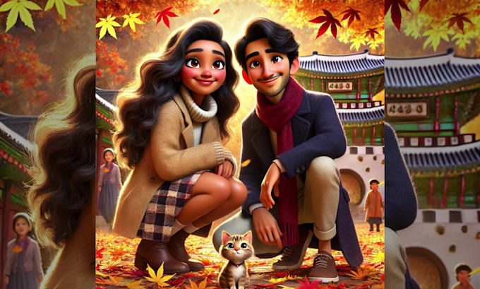 create disney pixar art style characters illustrations children books dall e