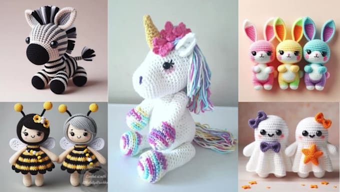 write amigurumi crochet pattern with step by step picture, tutorial video, etsy