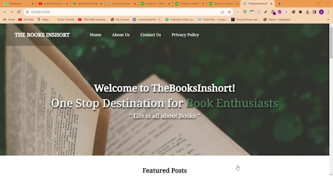 Create a responsive website using html, css, javascript by Anshulpalai ...