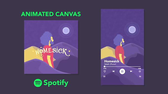 create a spotify canvas video , lyrics video , album cover