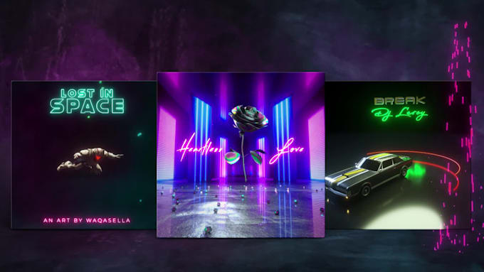 create 3d animated album cover