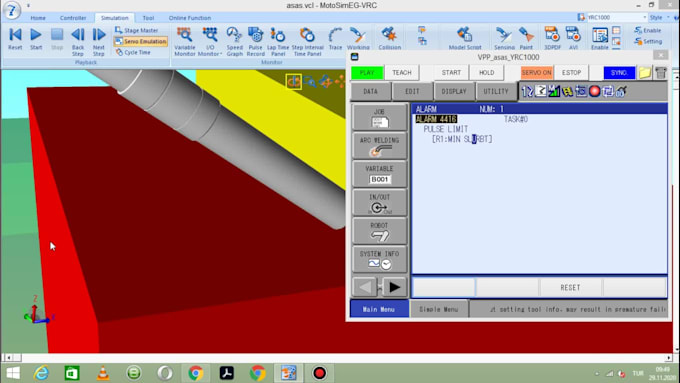 Robotic_prog: I will provide yaskawa motosim simulation, programming and  training support for $500 on
