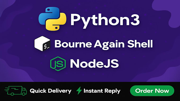 Do python, nodejs projects, scripts, build bots, web crawlers ...