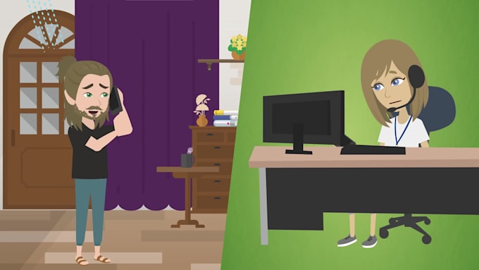 professional attractive 2d cartoon animated explainer video