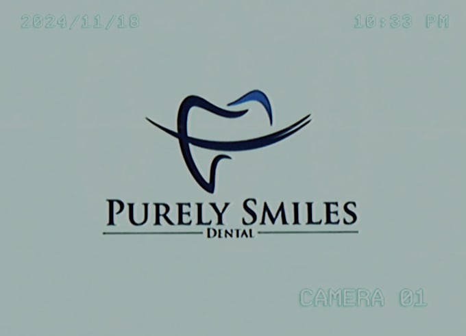 create modern super dentist logo with text with any file