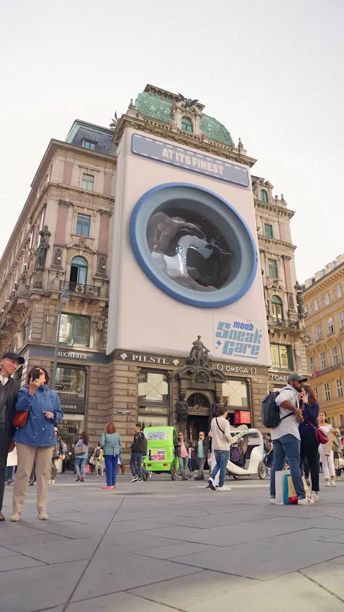 make 8k anamorphic 3d animation video for your led billboards shoe animation