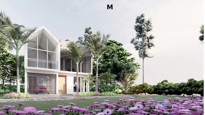 create a 3d model and realistic exterior rendering