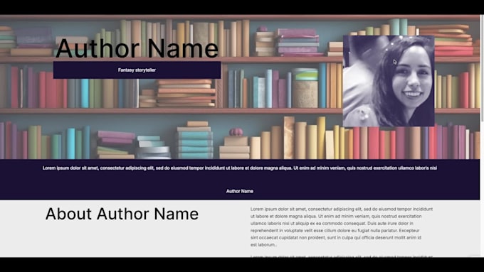 create a professional responsive book author website