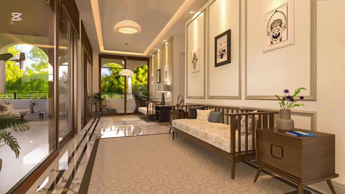 do realistic interior and exterior 3d rendering