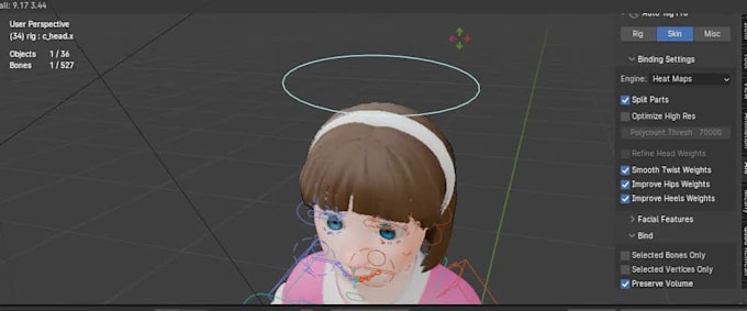create 3d human or cartoon character with rigging in 24hrs