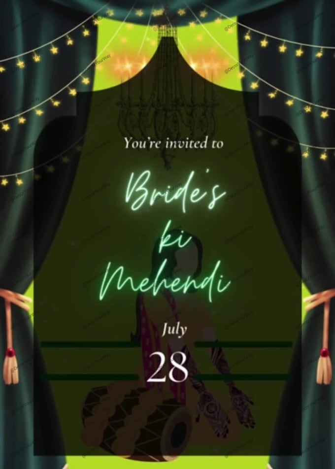 create digital invitation cards video