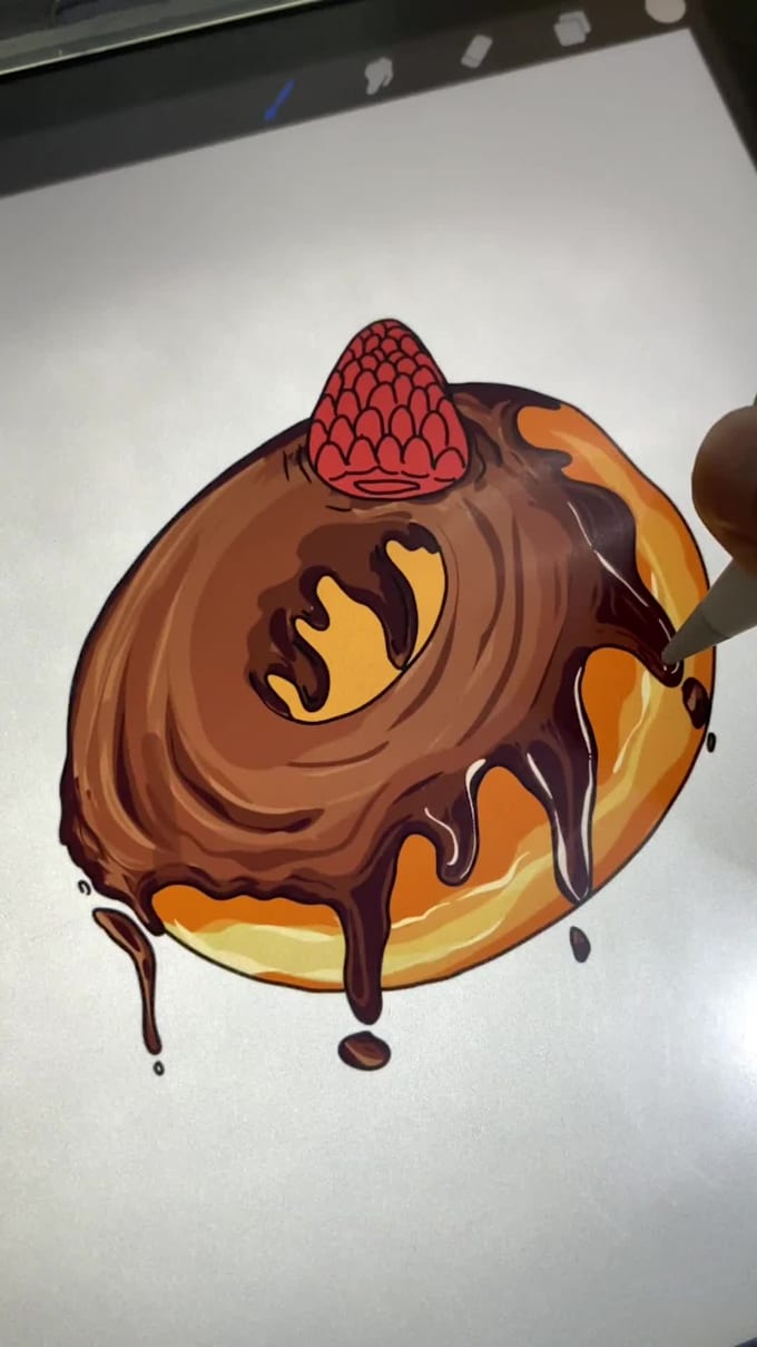 draw wonderfull food illustration