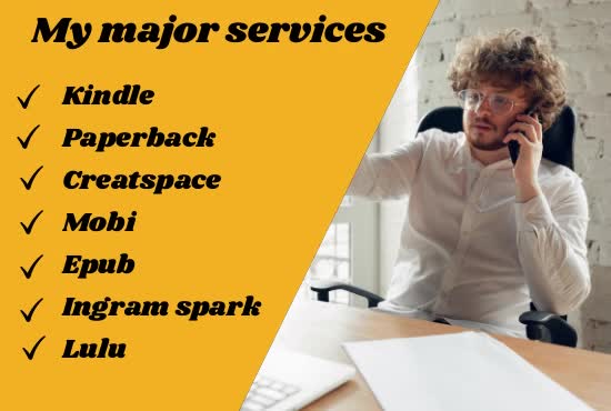 do professional ebook formatting and kindle layout design