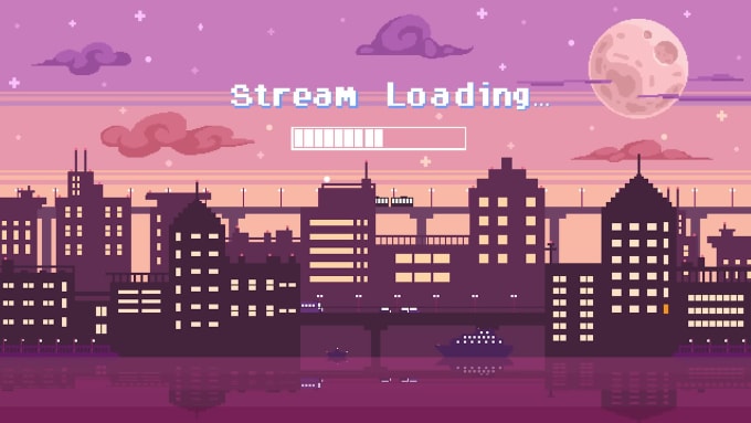 Draw animated pixel background for stream, games, or banner by ...