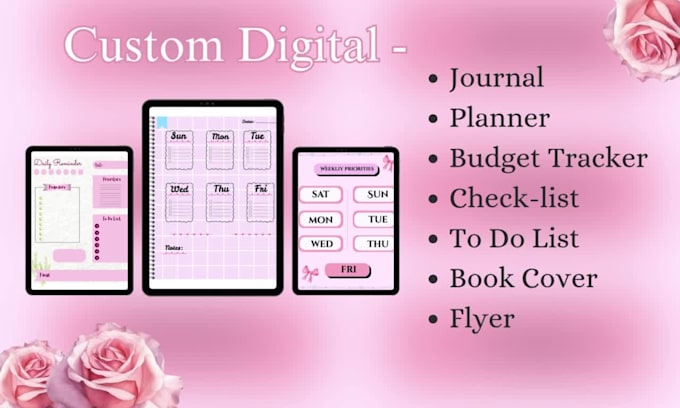 monthly planners, daily journal, notebook design
