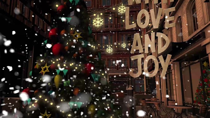 create a christmas greeting video with your logo