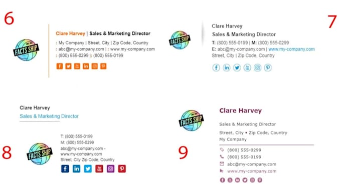 create awesome clickable HTML email signature for gmail,apple etc