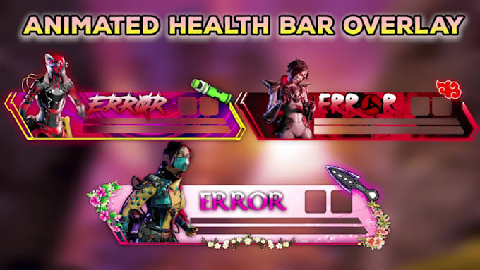 design customized apex legends healthbar stream overlay