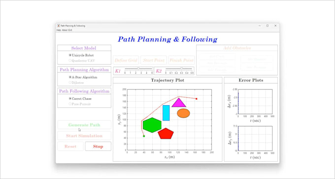 develop matlab and simulink solutions for control gnc and simulation