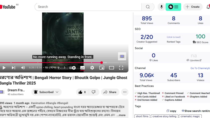 optimize youtube SEO to increase views and subscribers