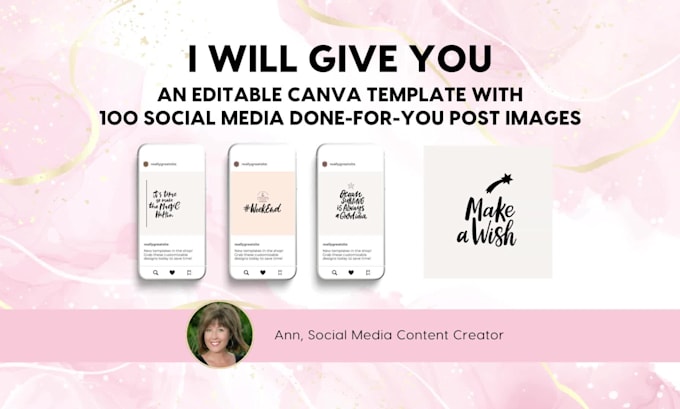 Give you an editable canva template with 100 social media images by ...