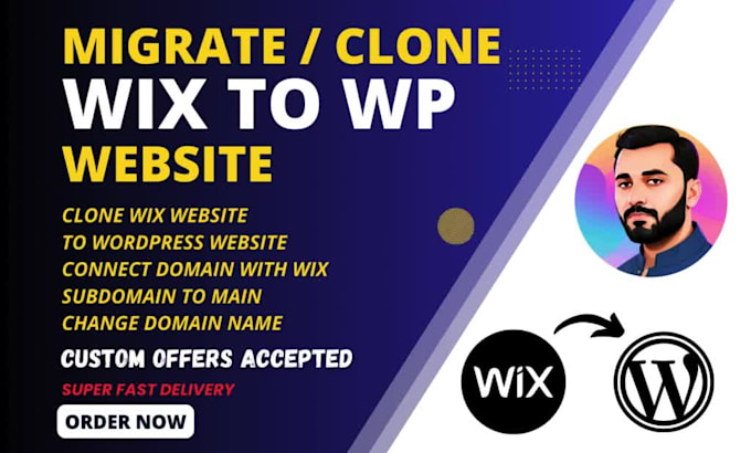 migrate or clone wix website to wordpress website