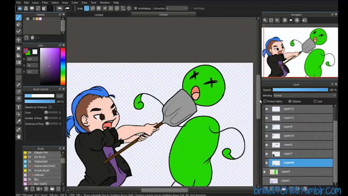 draw you as a cute character slaying zombies