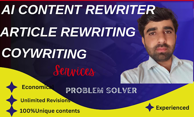 do ai content rewriting, copywriting, and website content for you