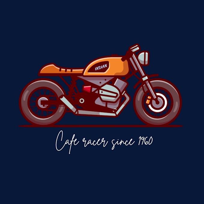 design a logo about cafe racer introduced in 1960