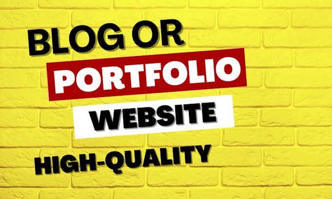 create a personal portfolio website or blog website using wordpress
