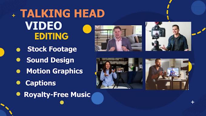 do expert talking head video editing for youtube channels