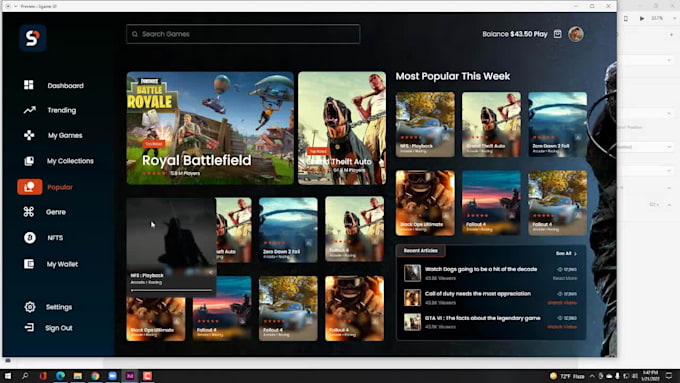 Design attractive nft gaming ui by Drinkdesign | Fiverr