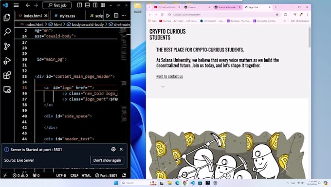 make responsive custom webpage or website