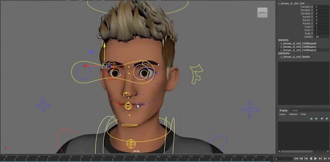 Do maya rig 3d cartoon character,ik fk rig,blendshapes,fix3d rig,face ...