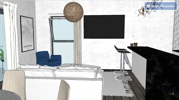 Design isometric render for your floorplan