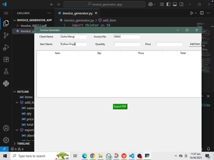 Create a custom python ui application using tkinter or pyqt by ...