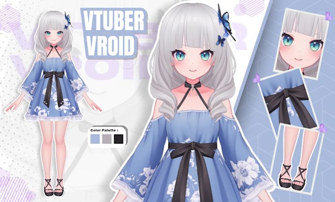 create 3d character models for vtuber, vroid, anime, and 3d rigging